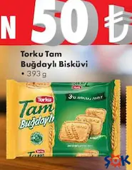 TORKU TAM BUĞDAYLI BİSKÜVİ 393 G